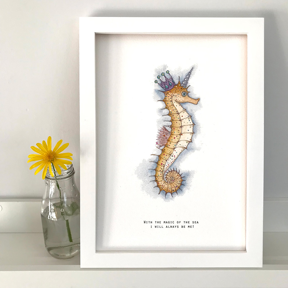 Framed print of Magic of the Sea Seahorse