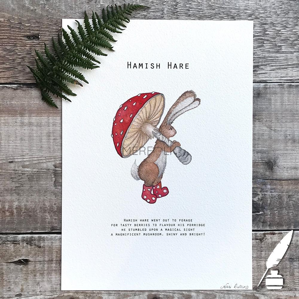 Hamish Hare A4 Print