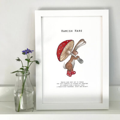 A4 Framed picture of Hamish Hare