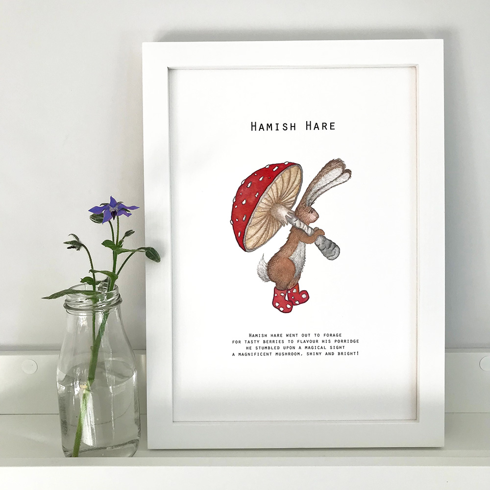 A4 Framed picture of Hamish Hare