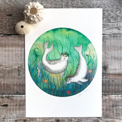 A picture of Happy Harbour Seals, buy prints