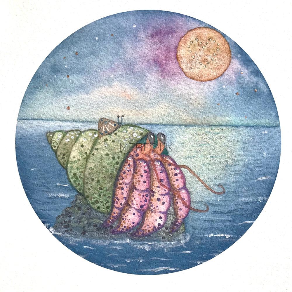 Hermy and Lionel embellished with metallic watercolours to recreate the magic of the original artwork