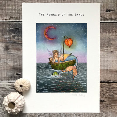 The Mermaid of the Lakes Watercolour Painting