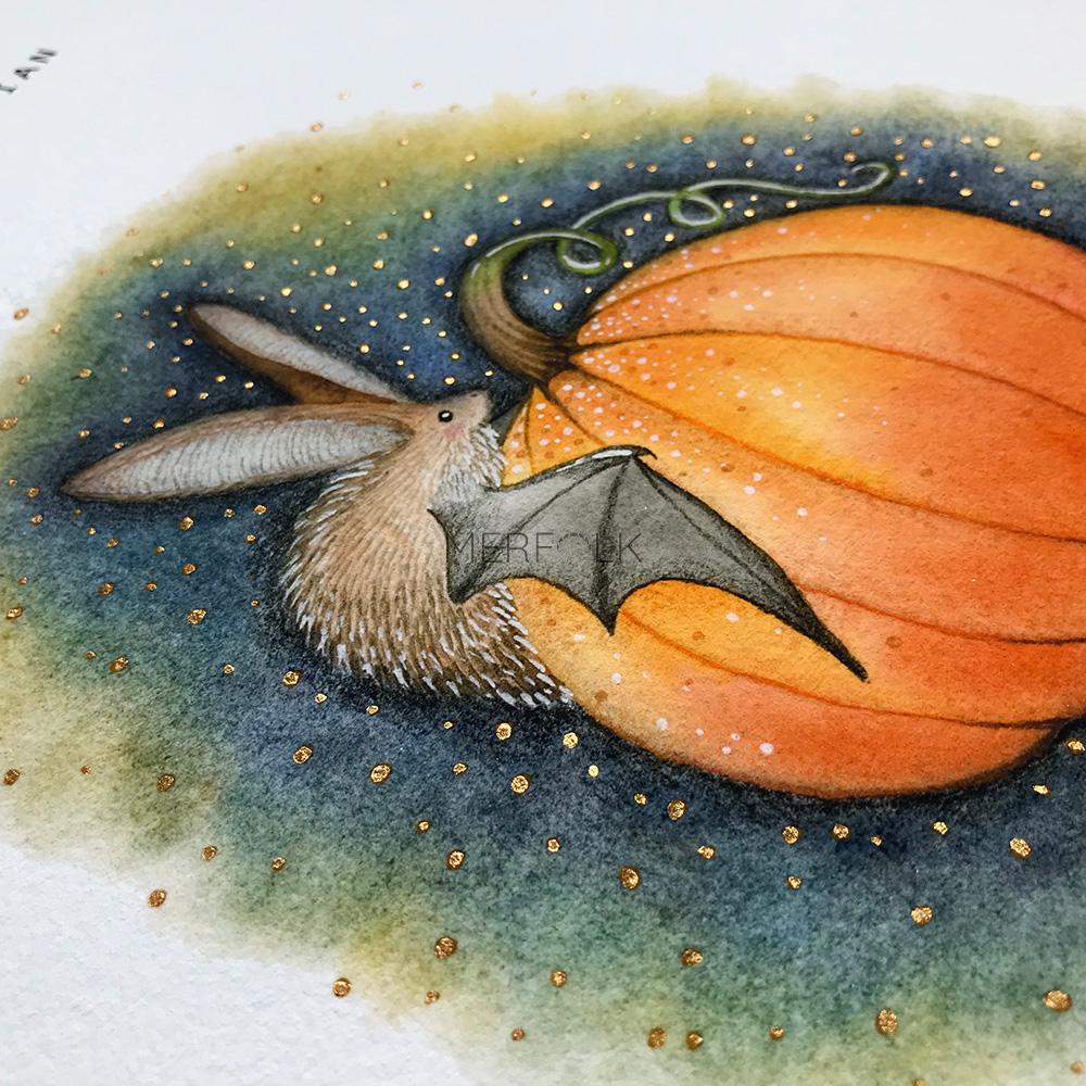 the Harvest Guardian Bat and Pumpkin
