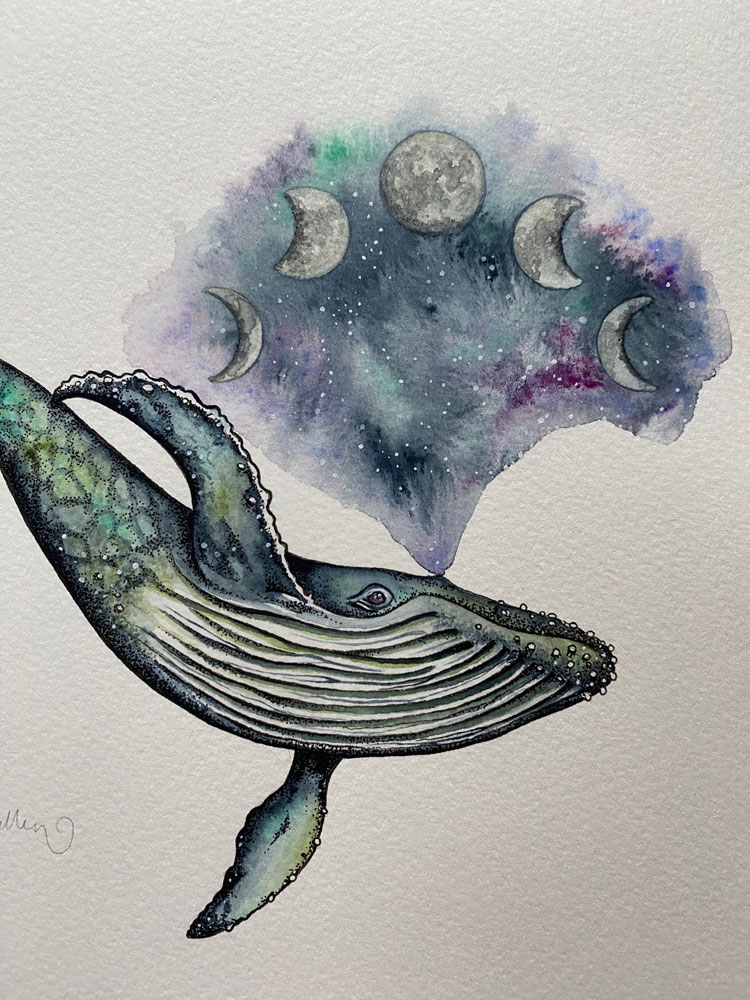 celestial humpback whale face
