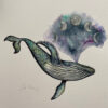 celestial humpback whale watercolour artwork