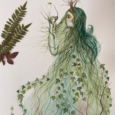 dryad original watercolour artwork