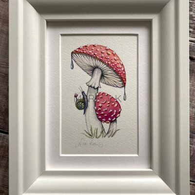 take shelter fly agaric mushrooms framed