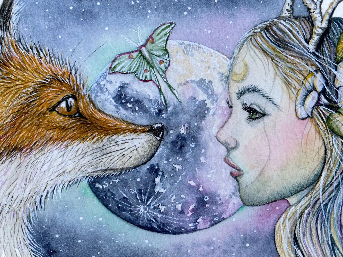 The Moon's Whisper Print (Luna Moon Goddess) - Image 2