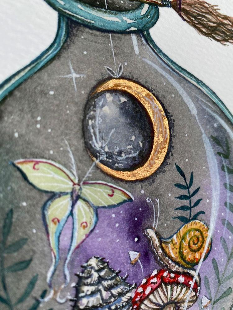 The Hedge Witches Terrarium A5 Print - Image 3