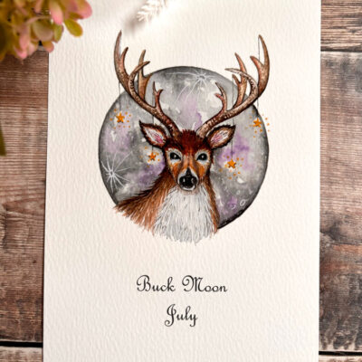 buck moon a5 print